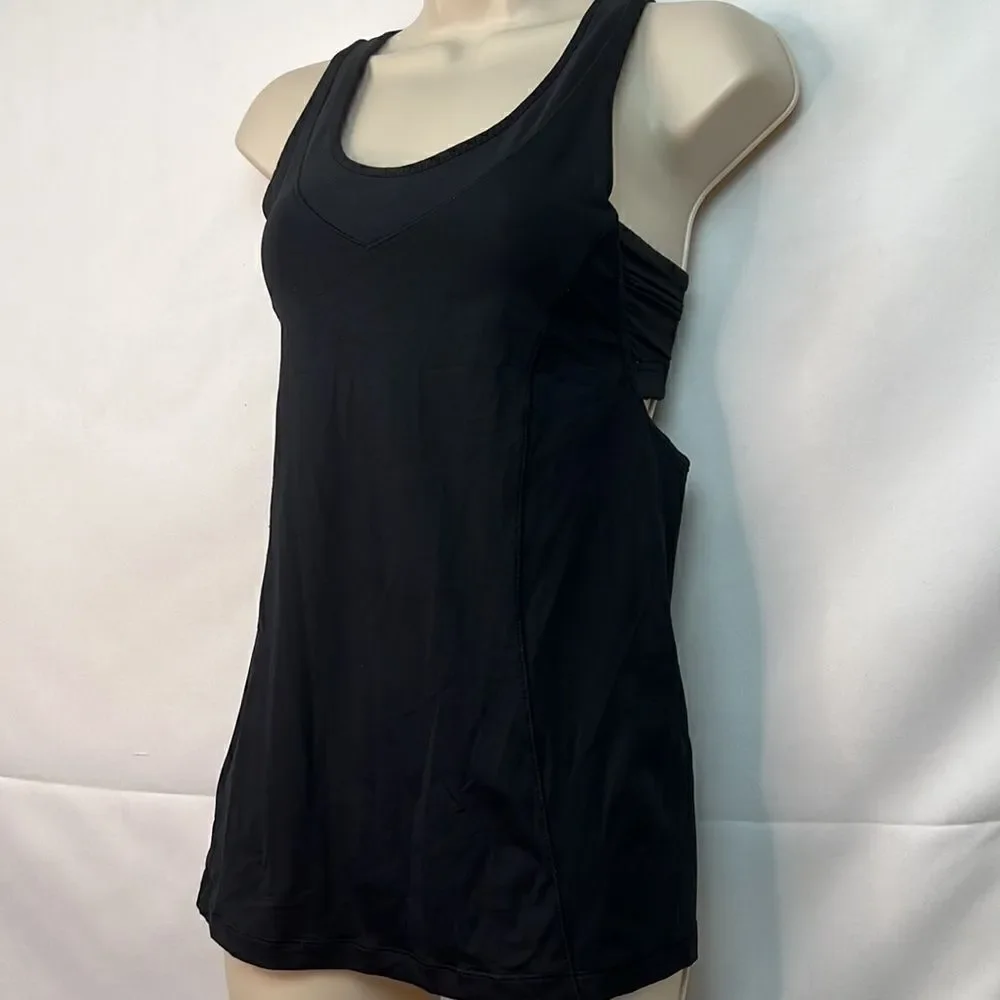 Lululemon Black racerback performance tank top EUC size 6